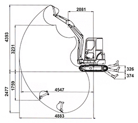 Rypadlo SWE30u rozměry